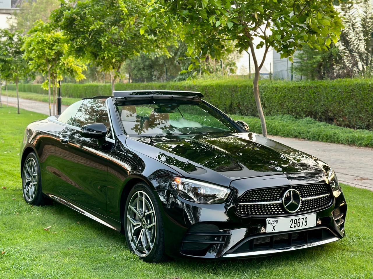 Mercedes AMG E450 convertible Black Airport
