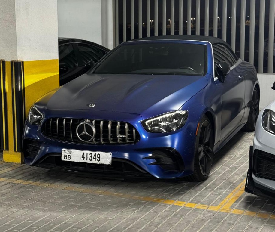 Mercedes E 53 AMG Blue Cabriolet