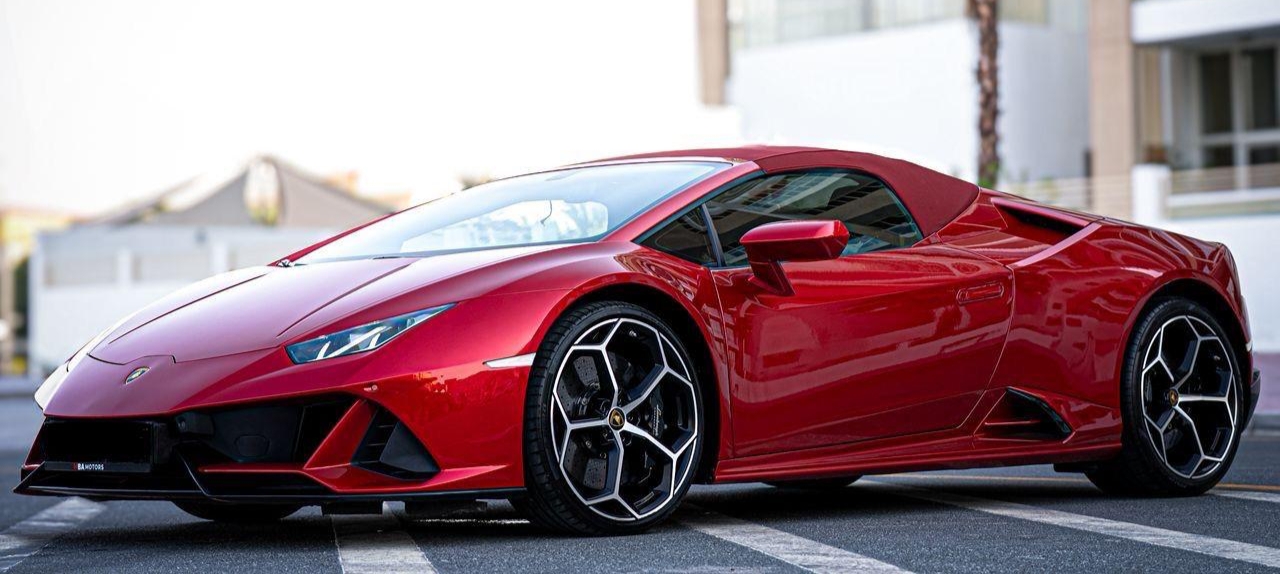 Lamborghini Huracan Evo Spyder Red  2023 Hire dubai