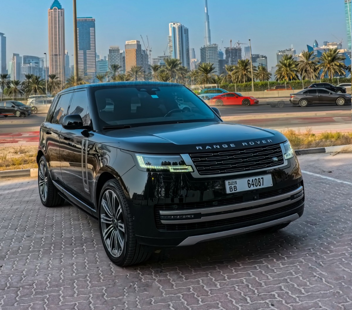 Range Rover Vogue Autobiography Black interior Red  2024 Hire dubai