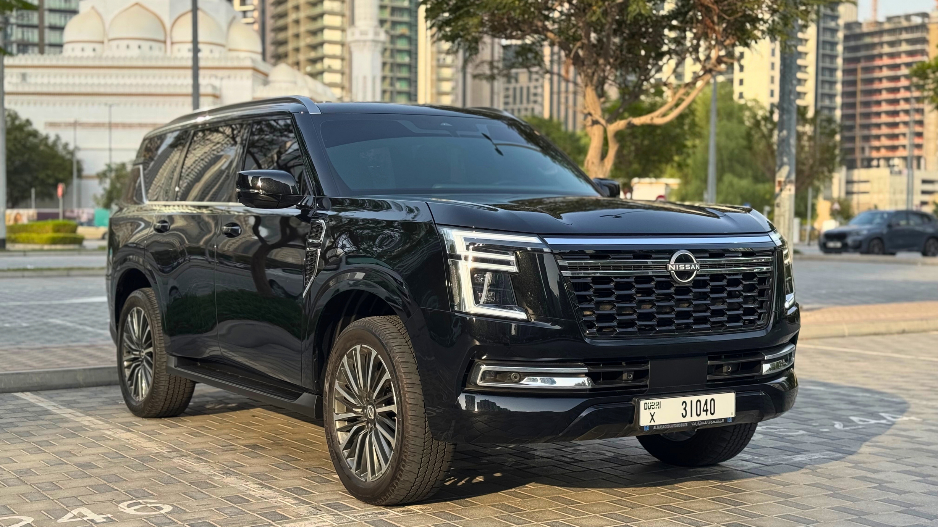 Nissan Patrol Titanium Black interior Saffron  2026 Hire dubai