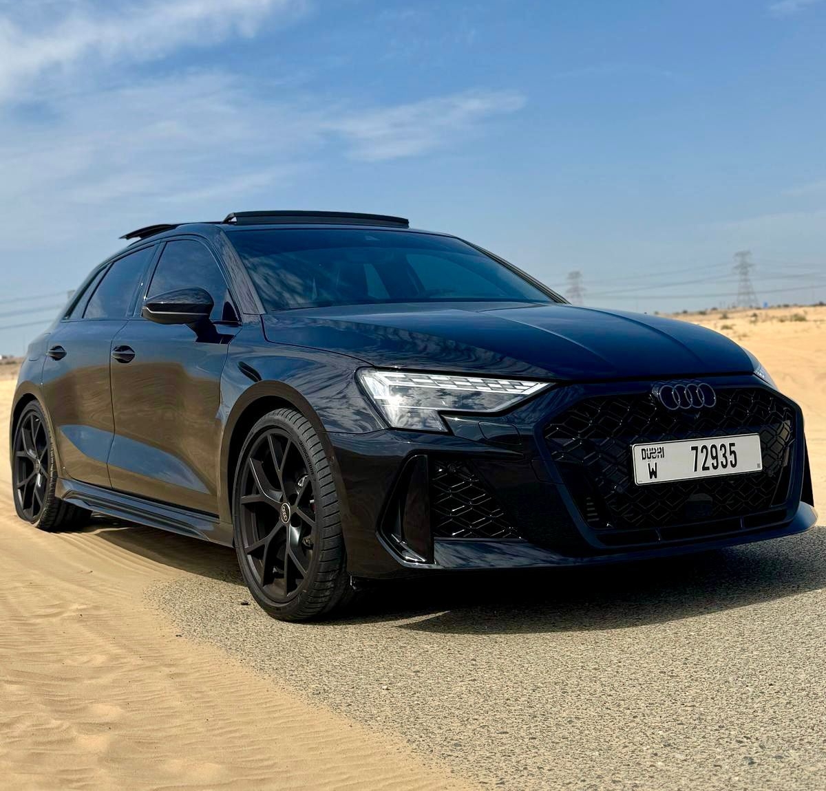 Audi Rs3 Gcc Facelift Black & Grey  2022 Hire dubai