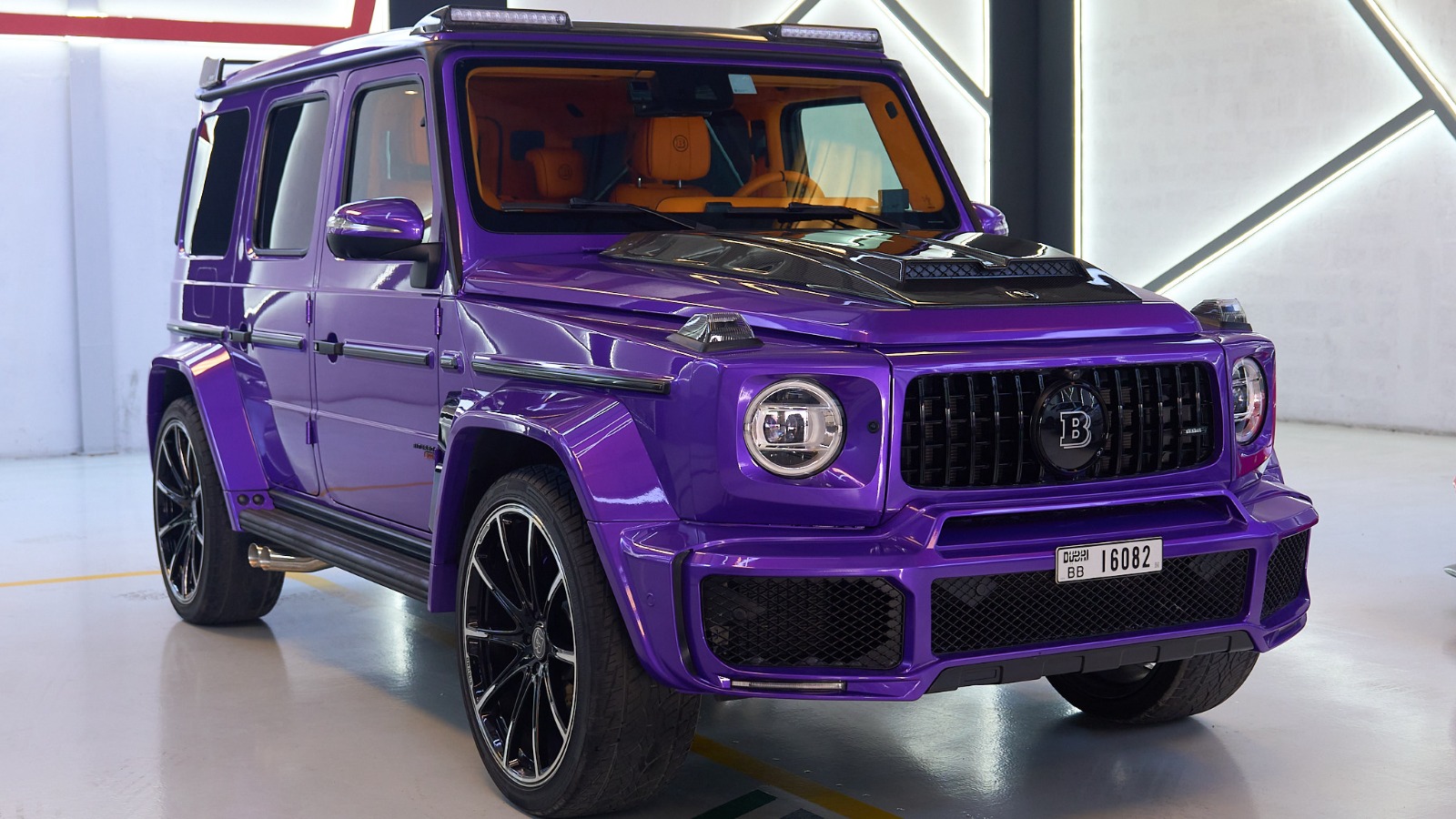 Mercedes G-Class Brabus Kit Purple interior Orange