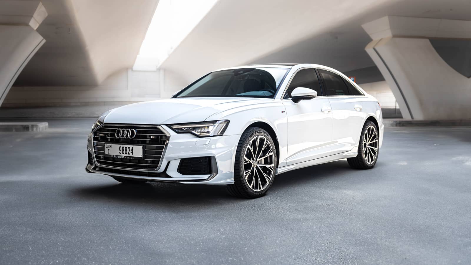 AUDI A6 WHITE  2024 Hire dubai