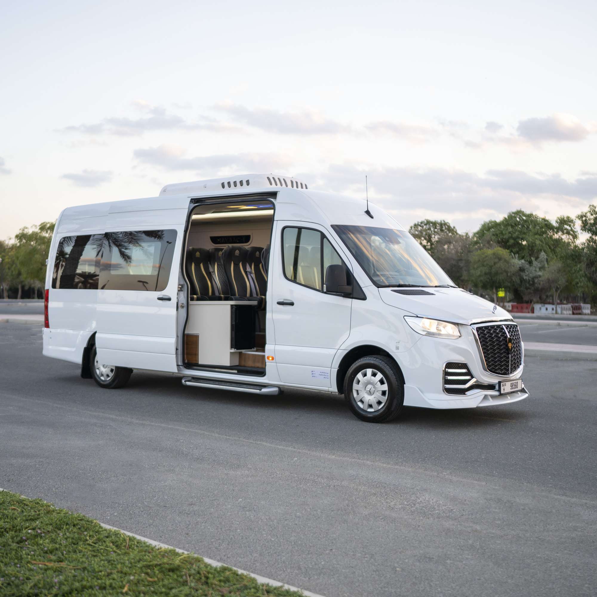 Mercedes Maybach Diamond Sprinter 14 Seater White  2025 Hire dubai