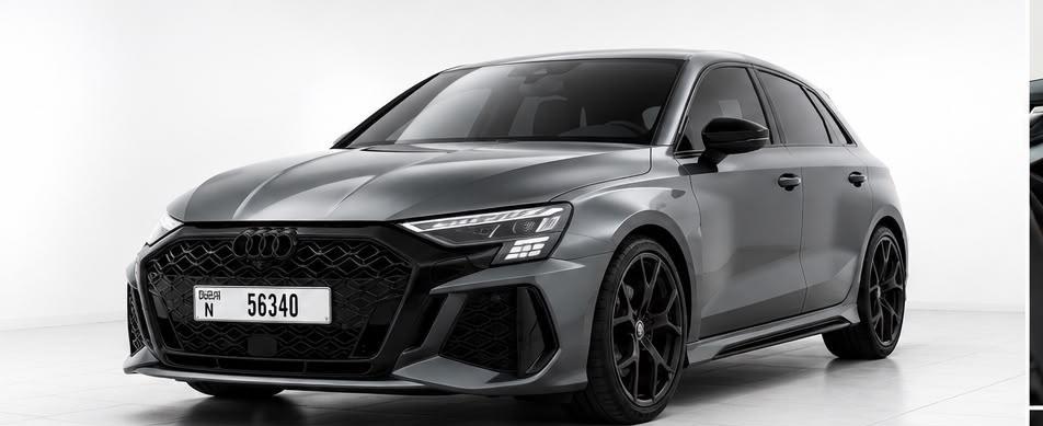 Audi RS3 Quattro Performance & Turbo Power Grey  2026 Hire dubai