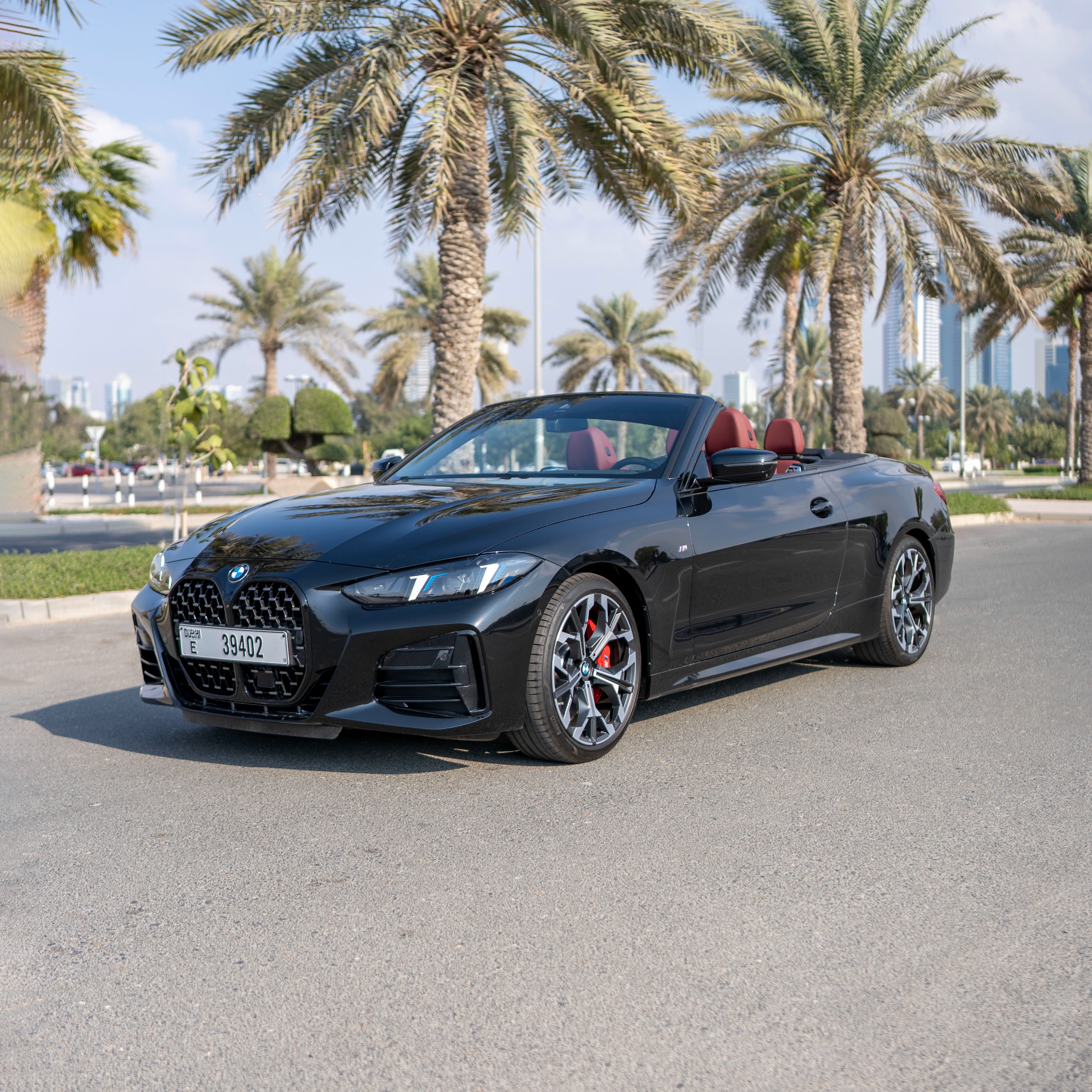  Bmw 430i Black convertible without Deposit  2025 Hire dubai