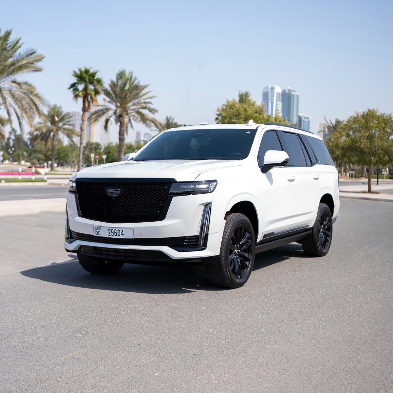 Cadillac Escalade White 8 seaters   2025 Hire dubai
