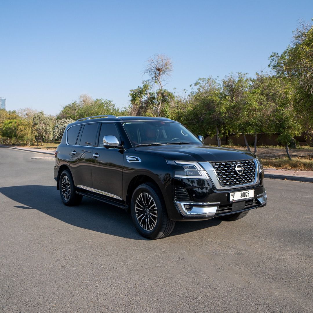SUV Nissan Patrol Black V6 Good Price   2024 Hire dubai