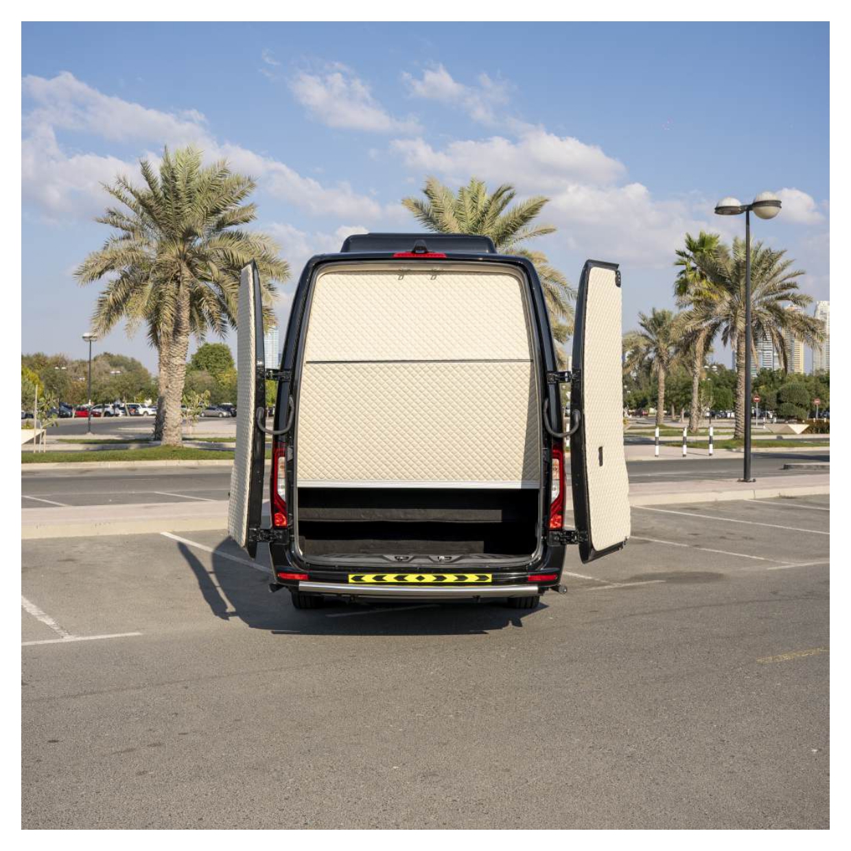 Rent Maybach Sprinter 19 Seater BLACK 2024 with chauffeur in Dubai , UAE 