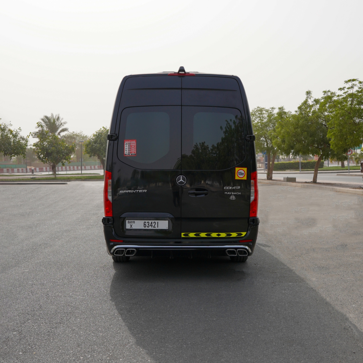 Rent Maybach Royal Sprinter 9 Seater BLACK 2025 with chauffeur in Dubai , UAE 
