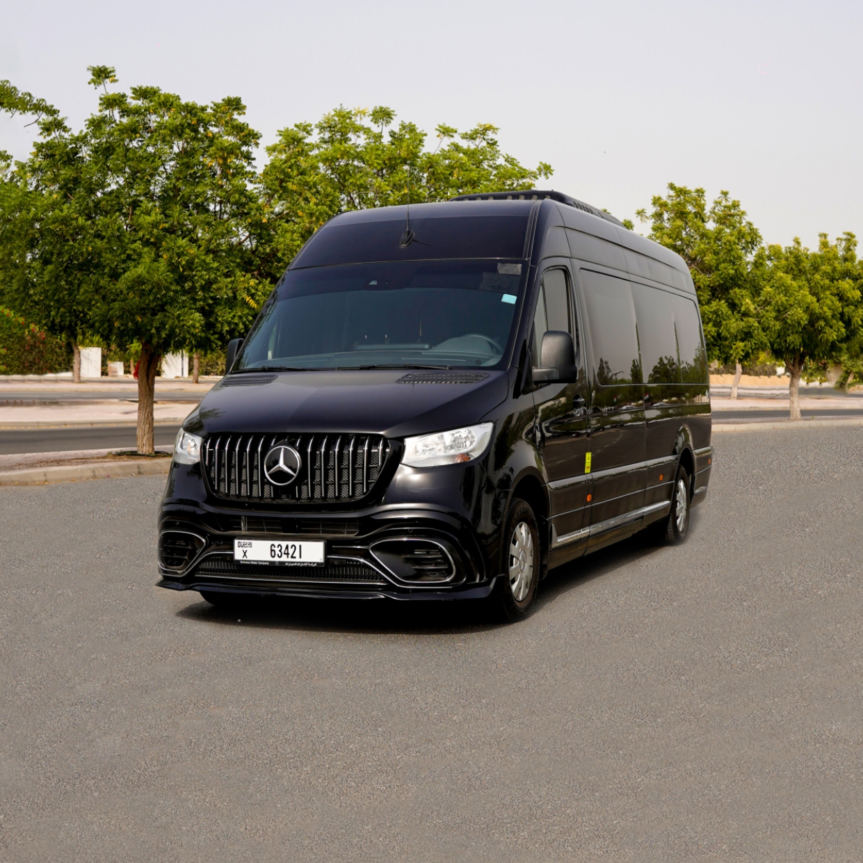 Rent Maybach Royal Sprinter 9 Seater BLACK 2025 with chauffeur in Dubai , UAE 