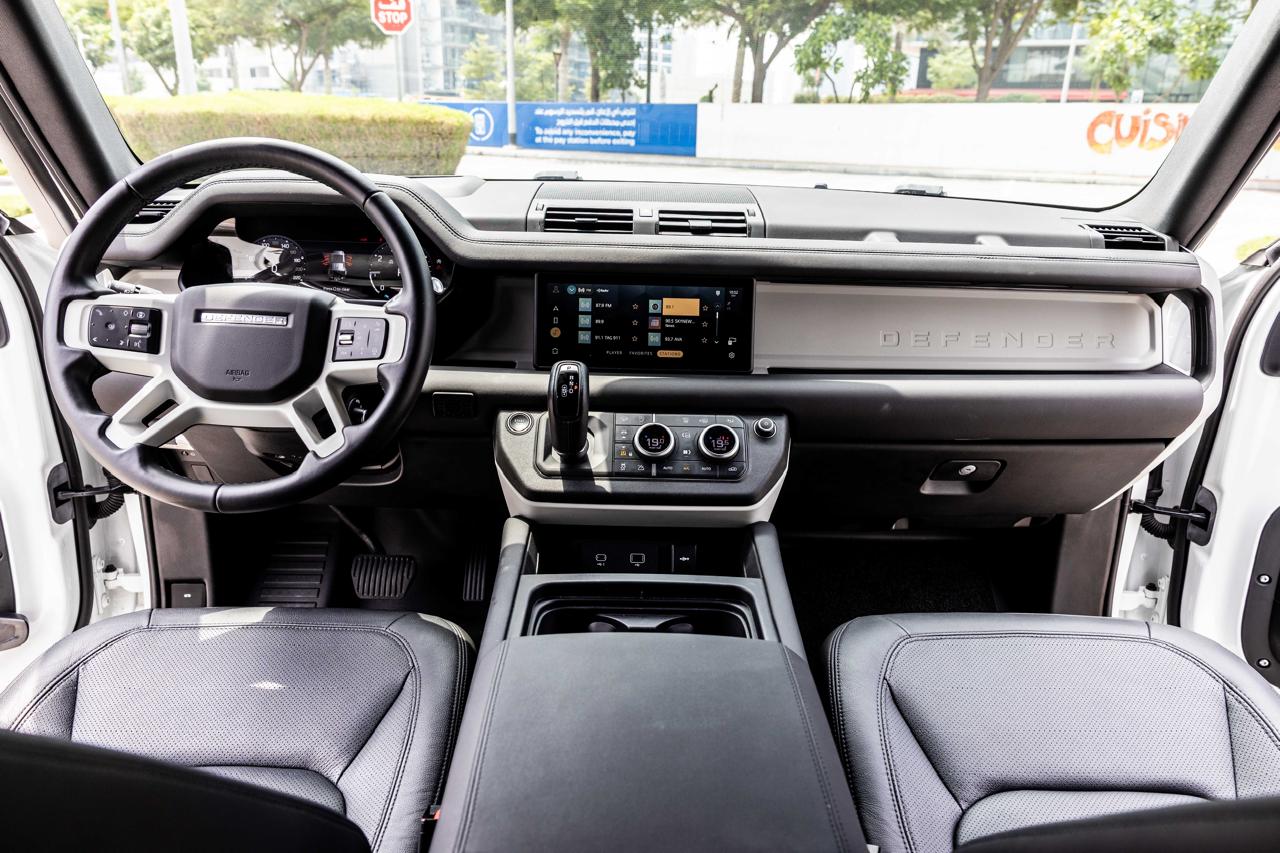 Rent Land Rover Defender WHITE 2023 in Dubai , UAE 