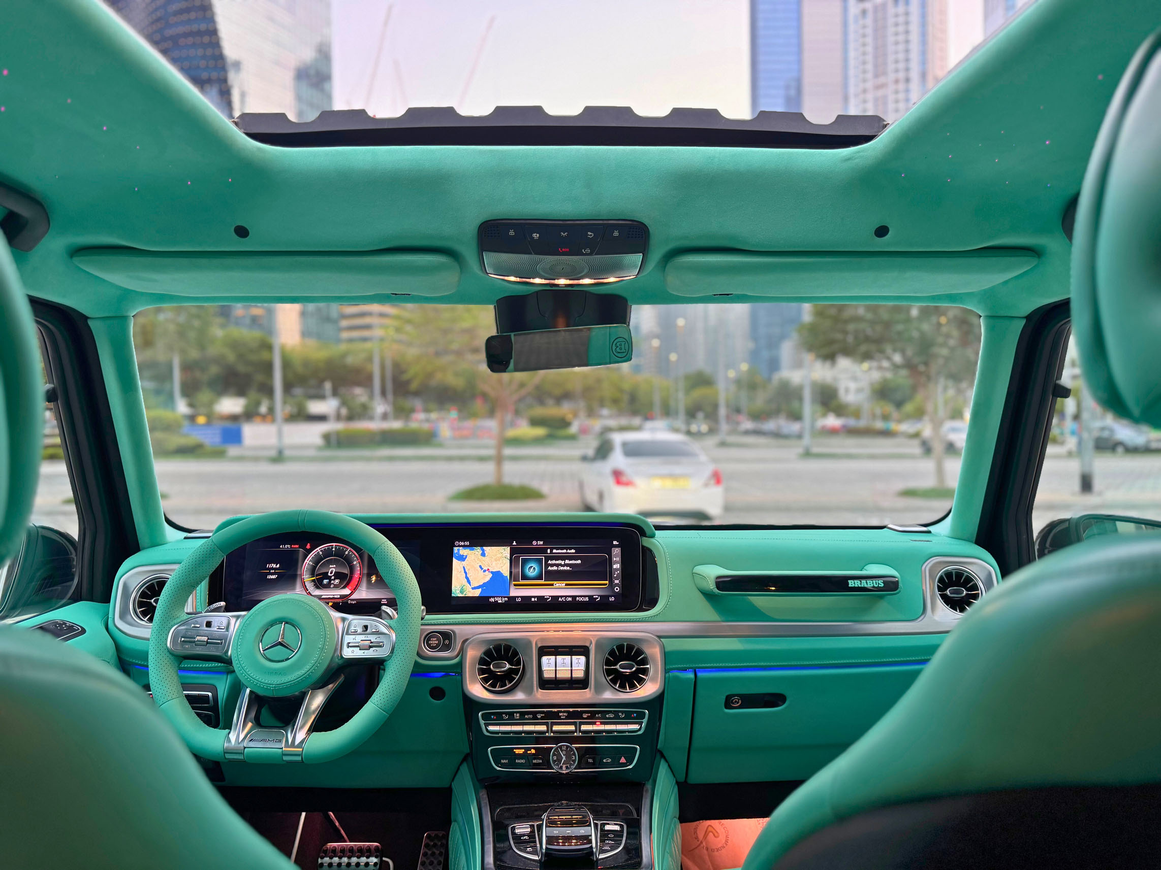 Rent Mercedes-Benz AMG G800 Brabus WHITE 2024 in Dubai , UAE 
