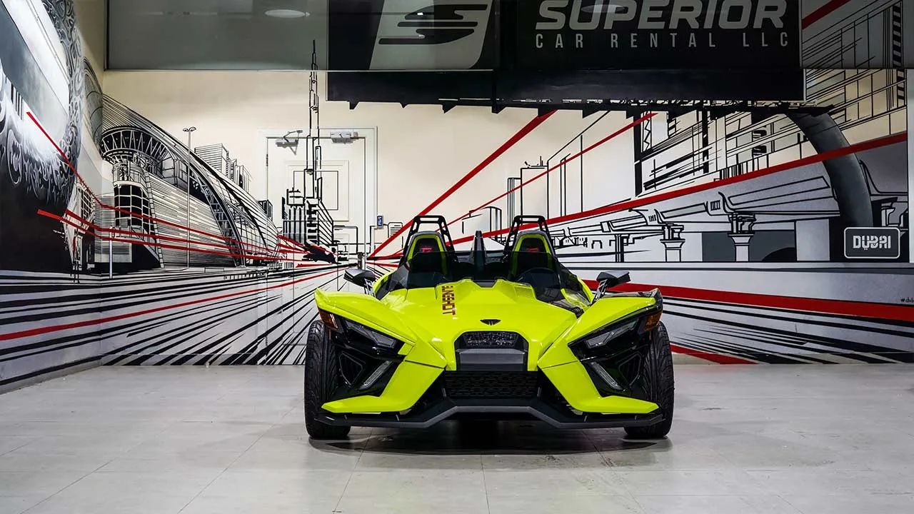 Rent Polaris Slingshot GREEN 2021 in Dubai , UAE 