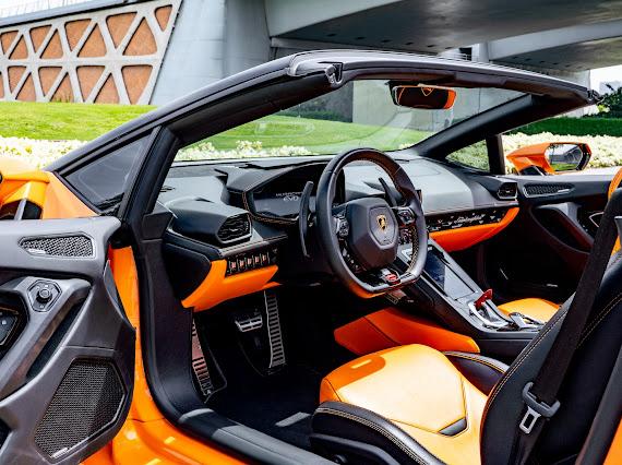 Rent Lamborghini Huracan ORANGE 2022 in Dubai , UAE 