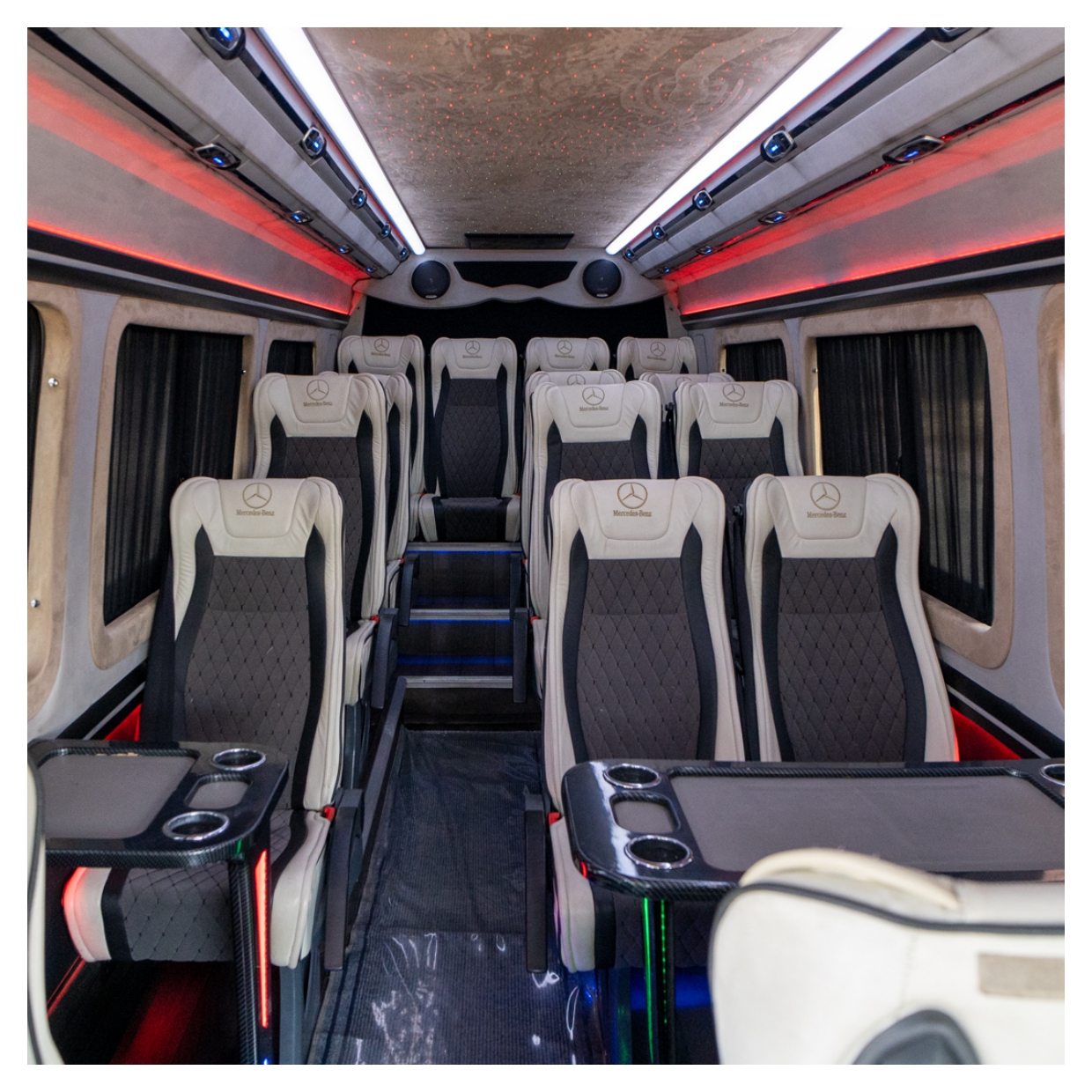 Rent VIP Sprinter 16 Seater BLACK 2025 with chauffeur in Dubai , UAE 
