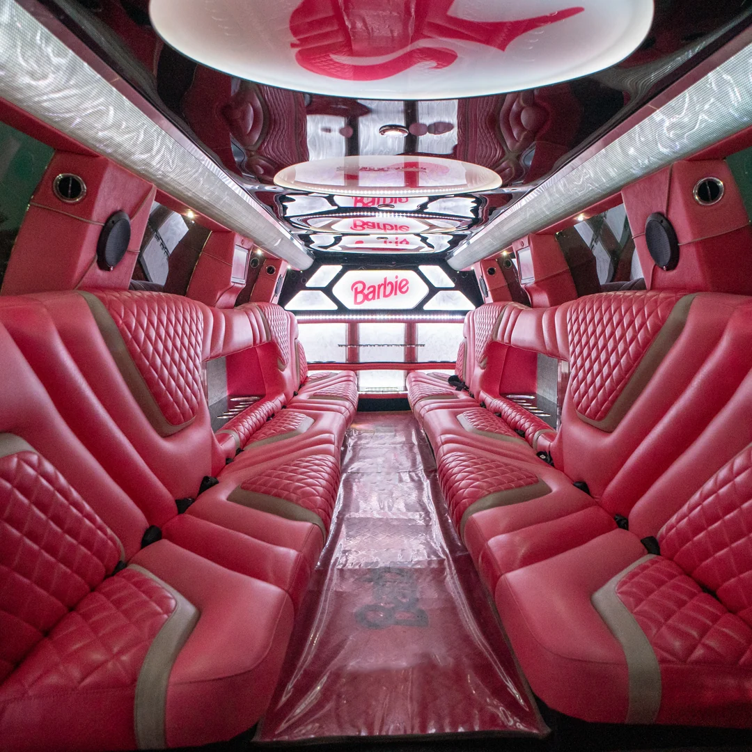 Rent Stretch Limousine Pink  2025 with chauffeur in Dubai , UAE 