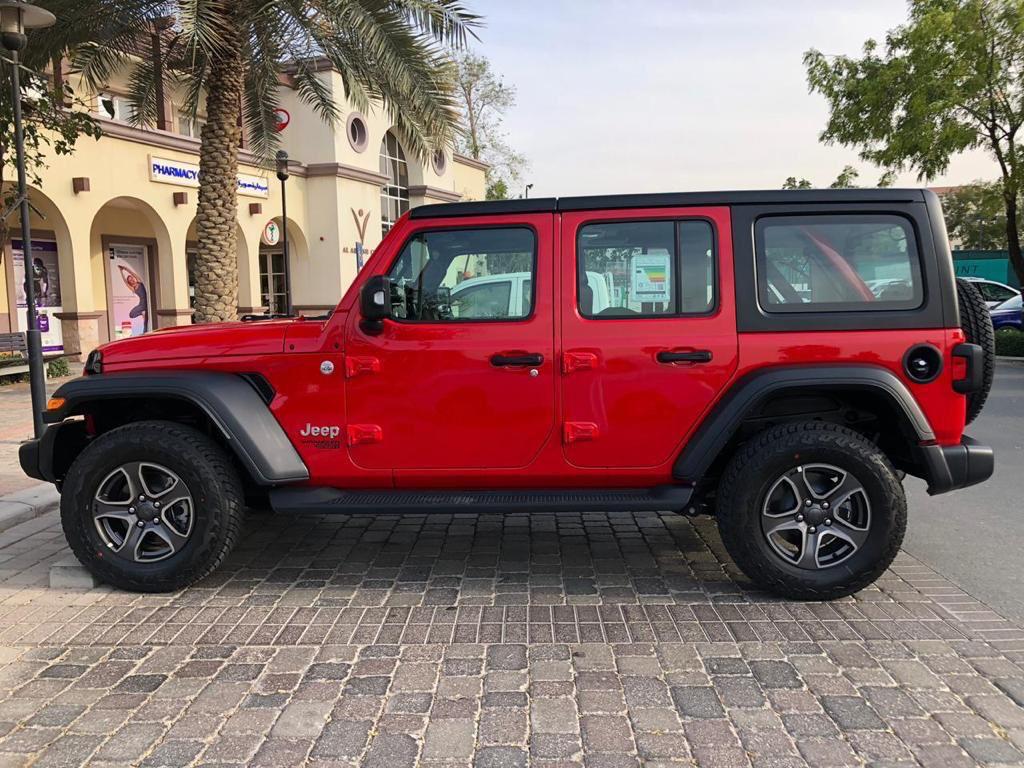 Rent Jeep Wrangler RED 2019 in Dubai , UAE 