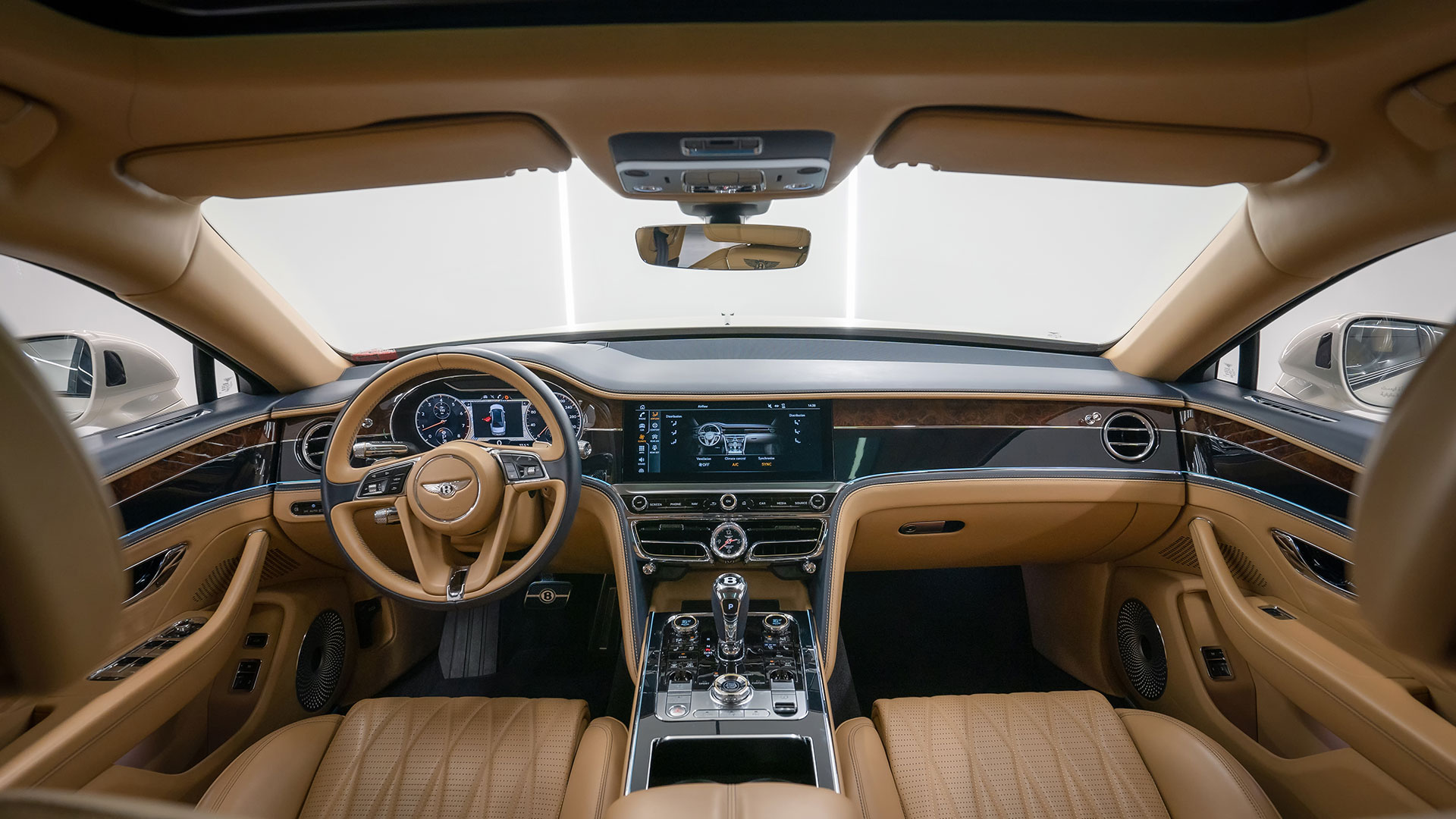 Rent Bentley Flying spur WHITE 2024 in Dubai , UAE 