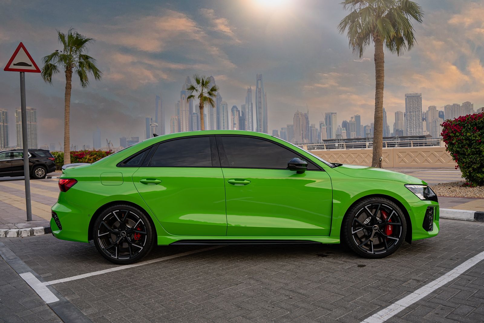 Rent Audi Rs3 GREEN  in Dubai , UAE 