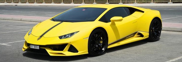 Rent Lamborghini Huracan YELLOW 2022 in Dubai , UAE 