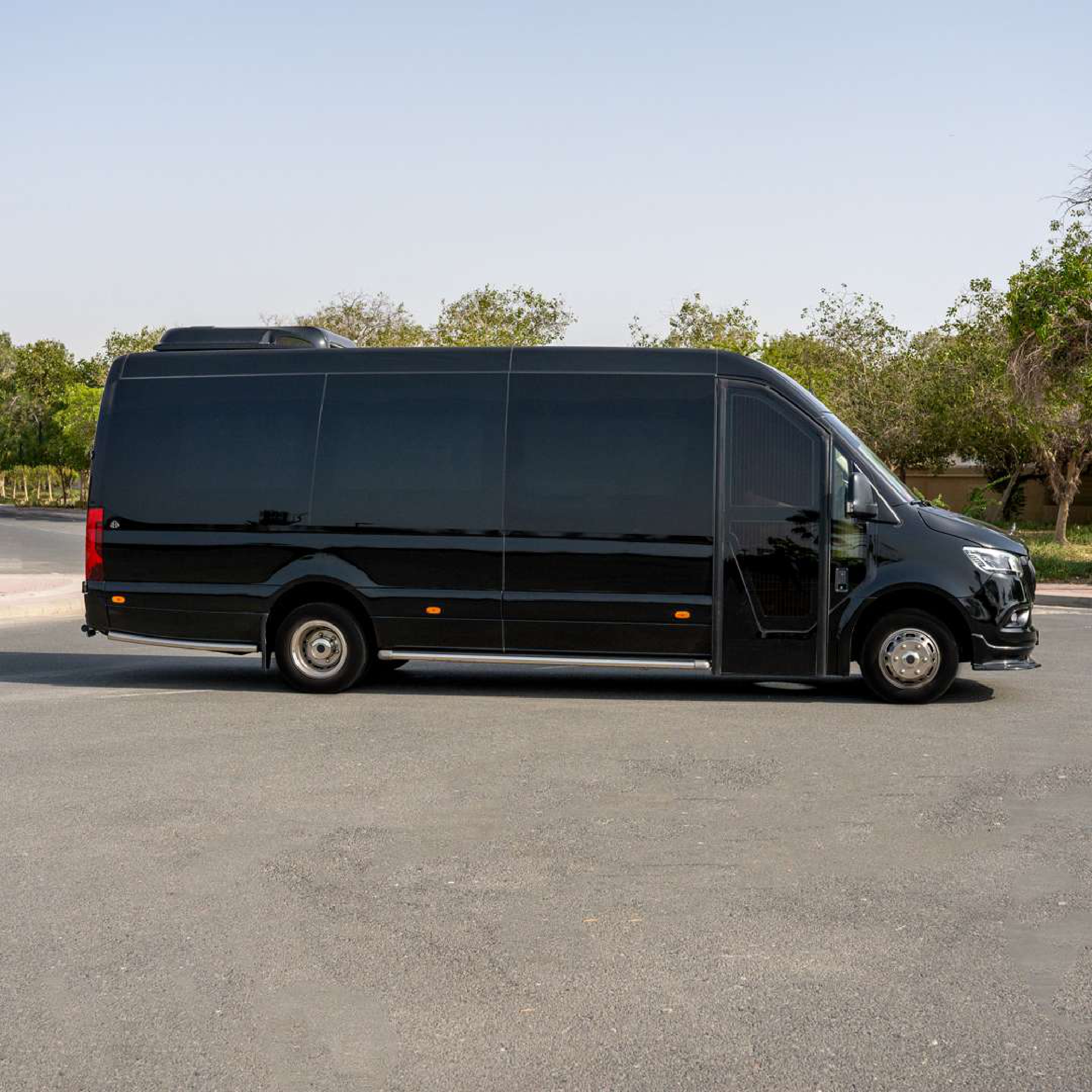 Rent Maybach Sprinter 16 Seater BLACK 2025 with chauffeur in Dubai , UAE 