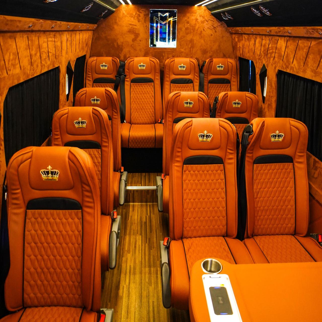 Rent Maybach Sprinter 16 Seater BLACK 2025 with chauffeur in Dubai , UAE 