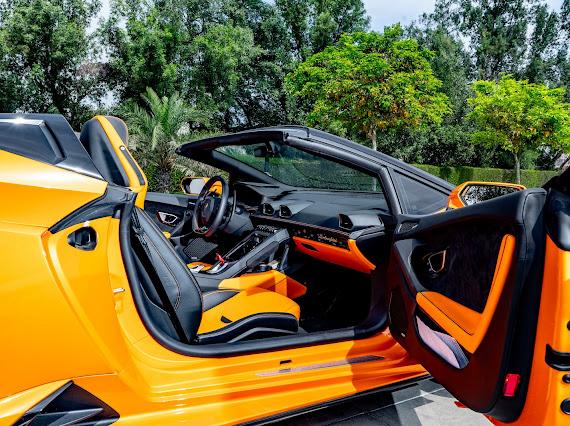 Rent Lamborghini Huracan ORANGE 2022 in Dubai , UAE 