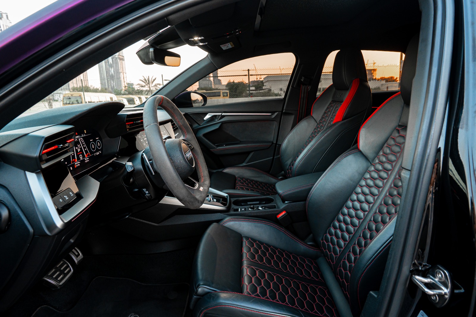 Rent Audi Rs3 Pink  2023 in Dubai , UAE 