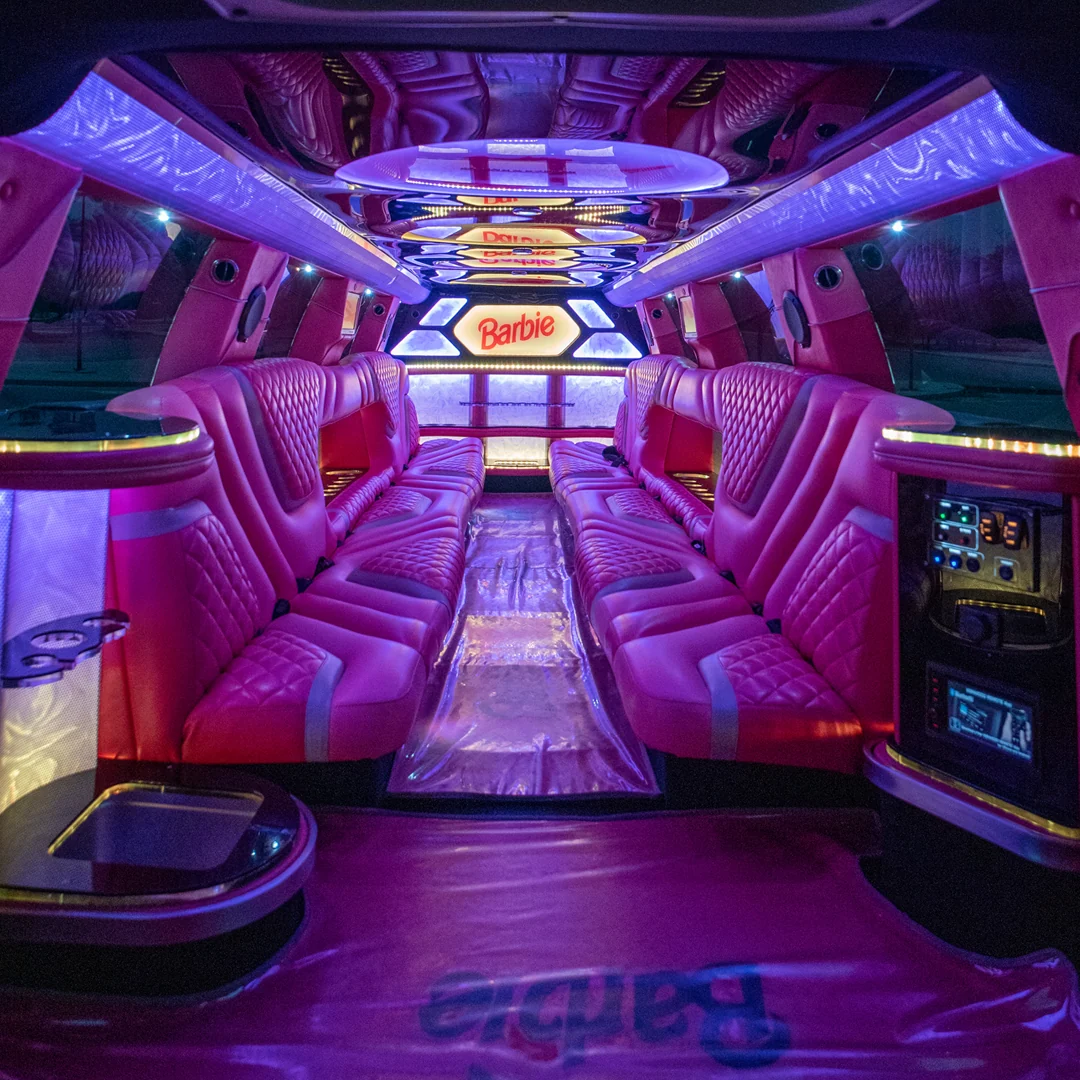 Rent Stretch Limousine Pink  2025 with chauffeur in Dubai , UAE 