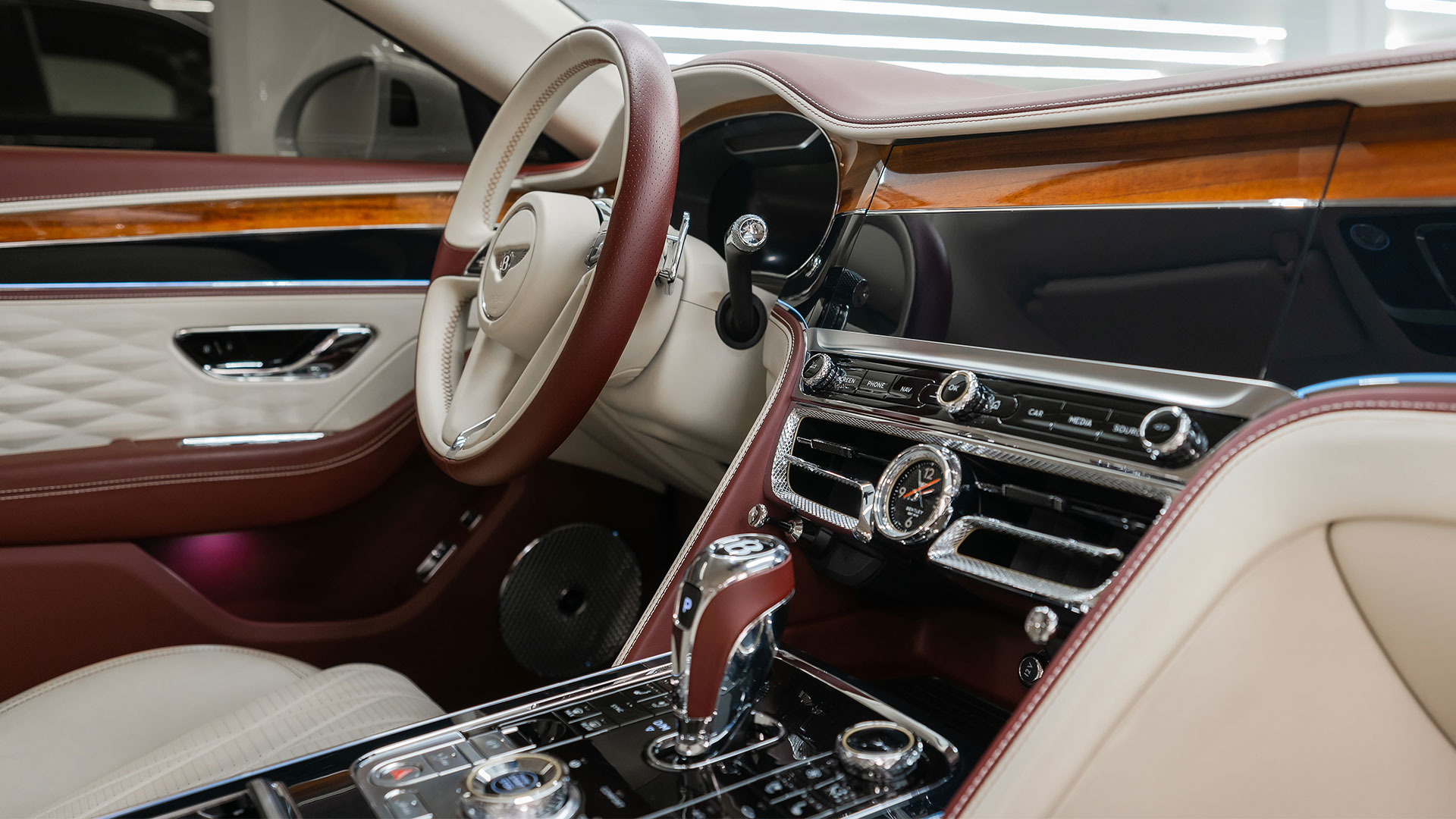Rent Bentley Flying spur WHITE 2024 in Dubai , UAE 