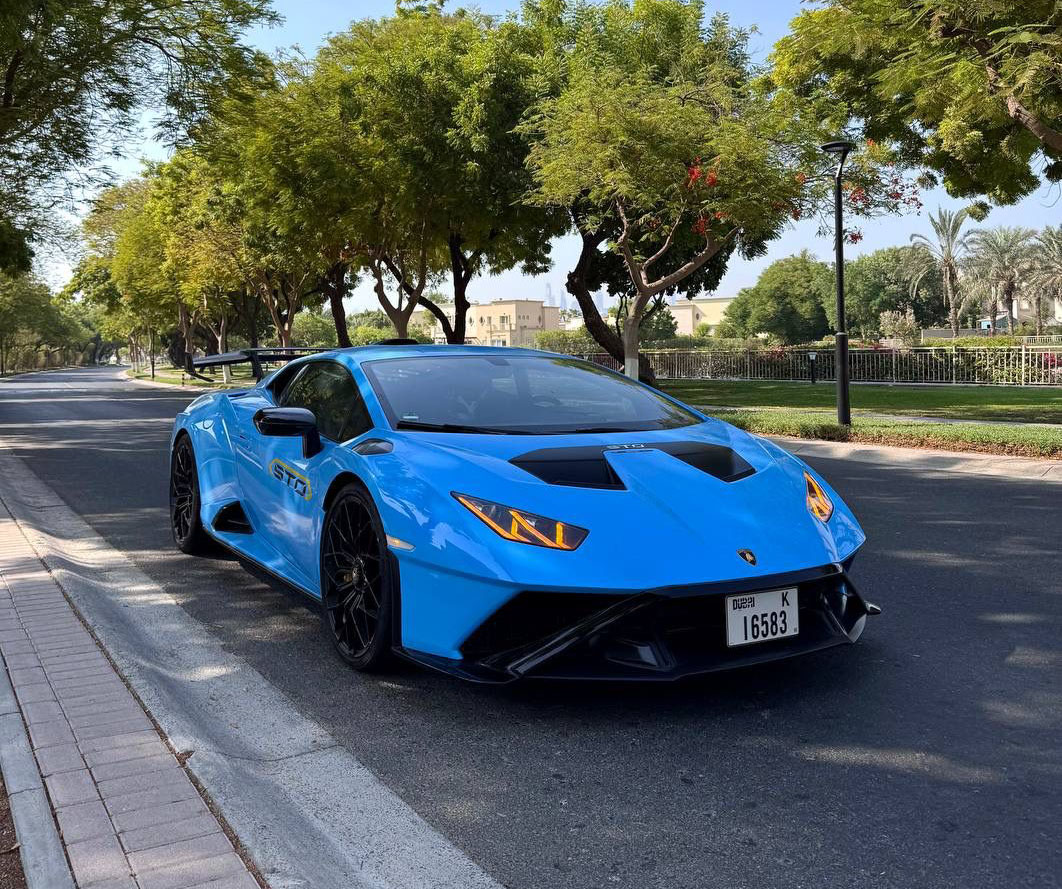 Rent Lamborghini Huracan STO BLUE 2024 in Dubai , UAE 