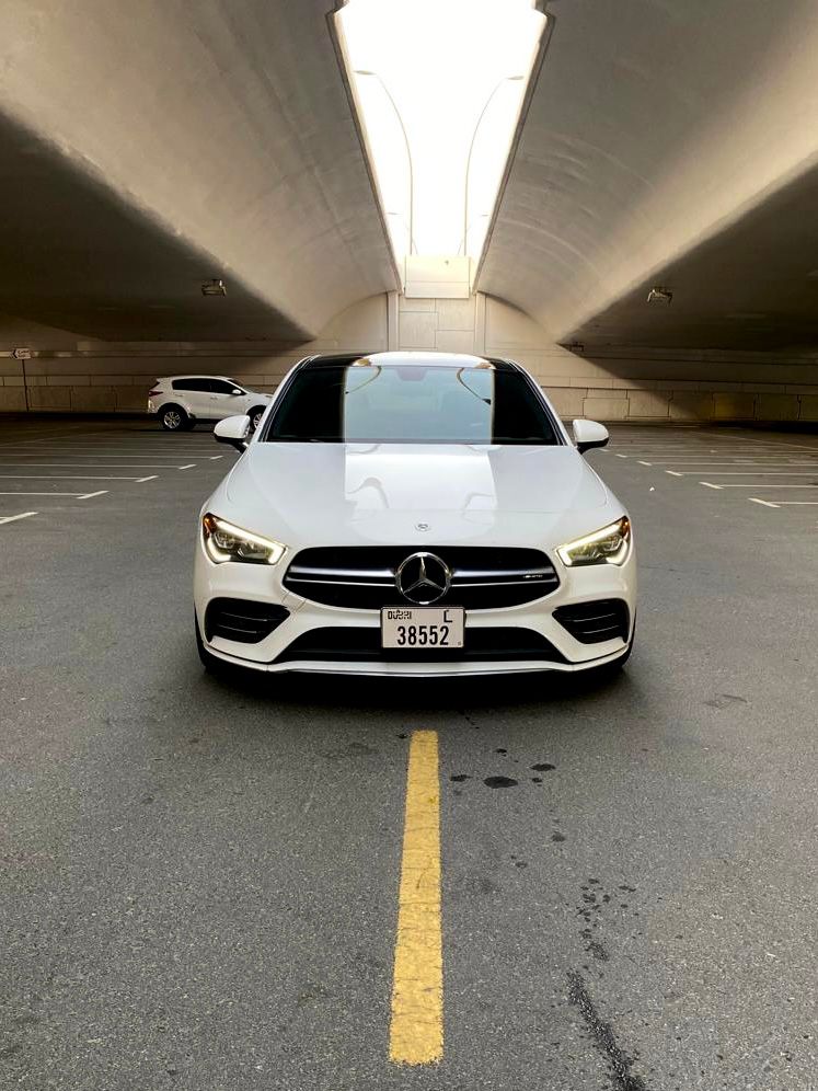 Rent Cla WHITE 2022 with chauffeur in Dubai , UAE 