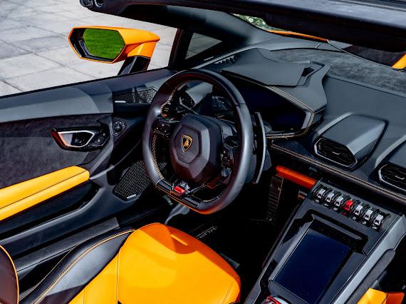 Rent Lamborghini Huracan ORANGE 2022 in Dubai , UAE 