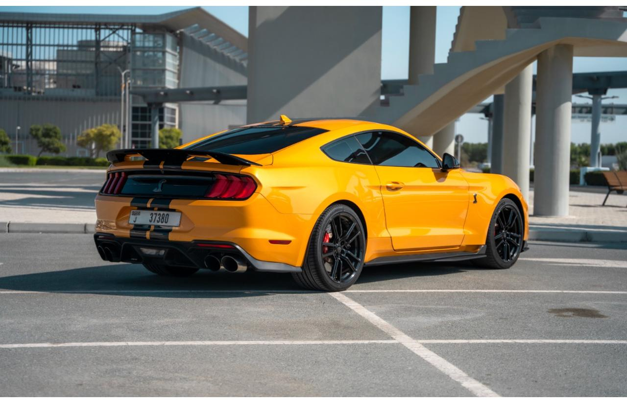 Rent Ford Mustang ORANGE 2023 in Dubai , UAE 