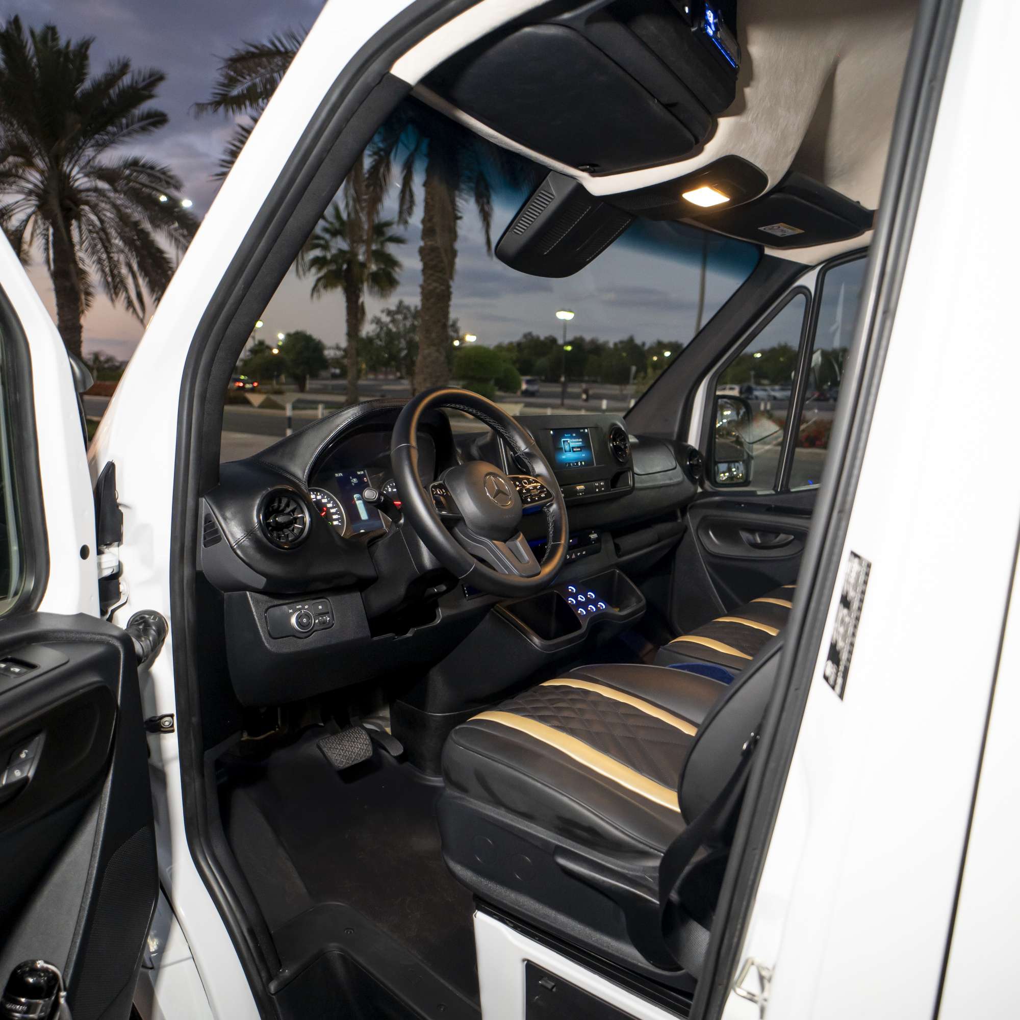 Rent Maybach Sprinter 14 Seater WHITE 2025 with chauffeur in Dubai , UAE 