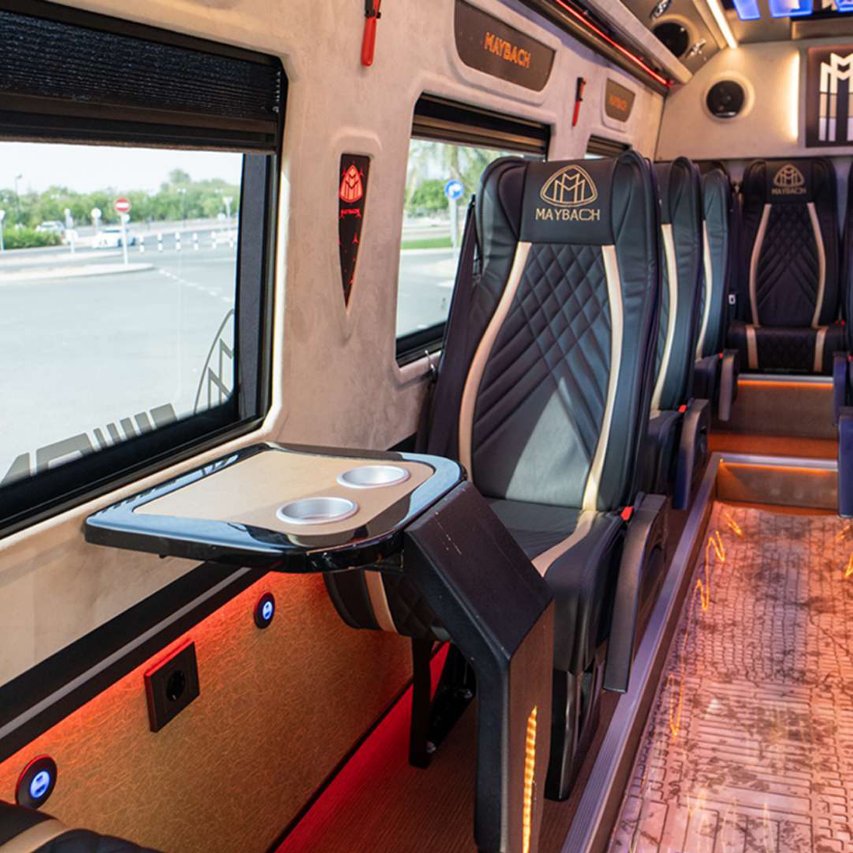 Rent Maybach Sprinter 16 Seater BLACK 2025 with chauffeur in Dubai , UAE 