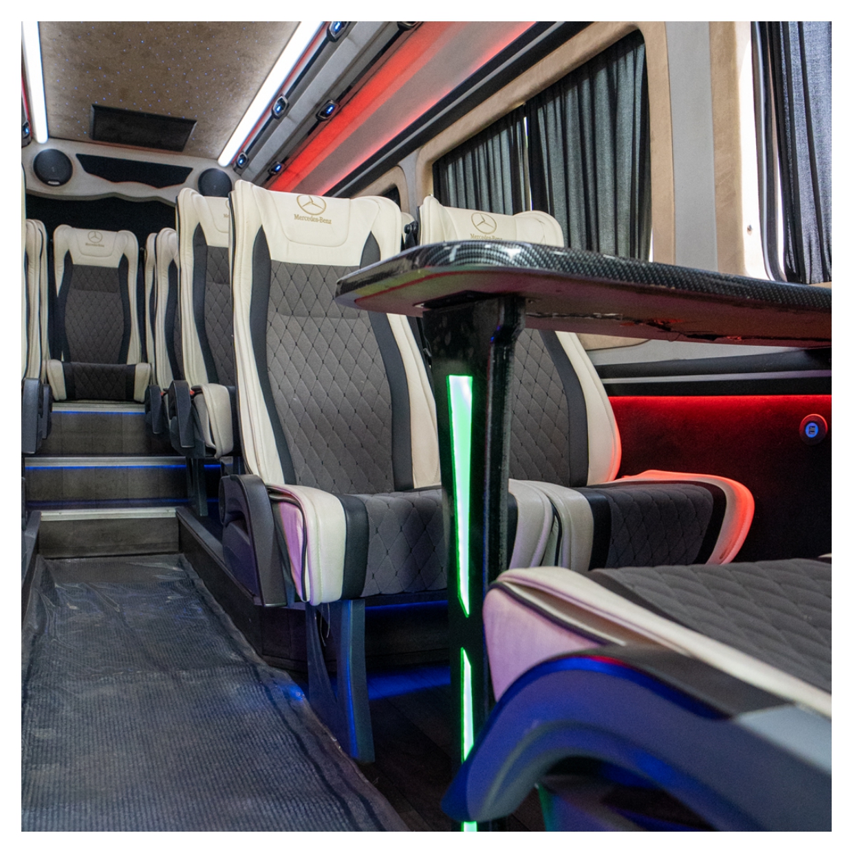 Rent VIP Sprinter 16 Seater BLACK 2025 with chauffeur in Dubai , UAE 