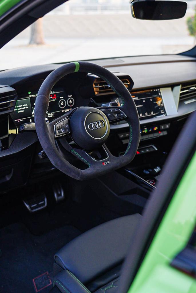 Rent Audi Rs3 GREEN 2024 in Dubai , UAE 