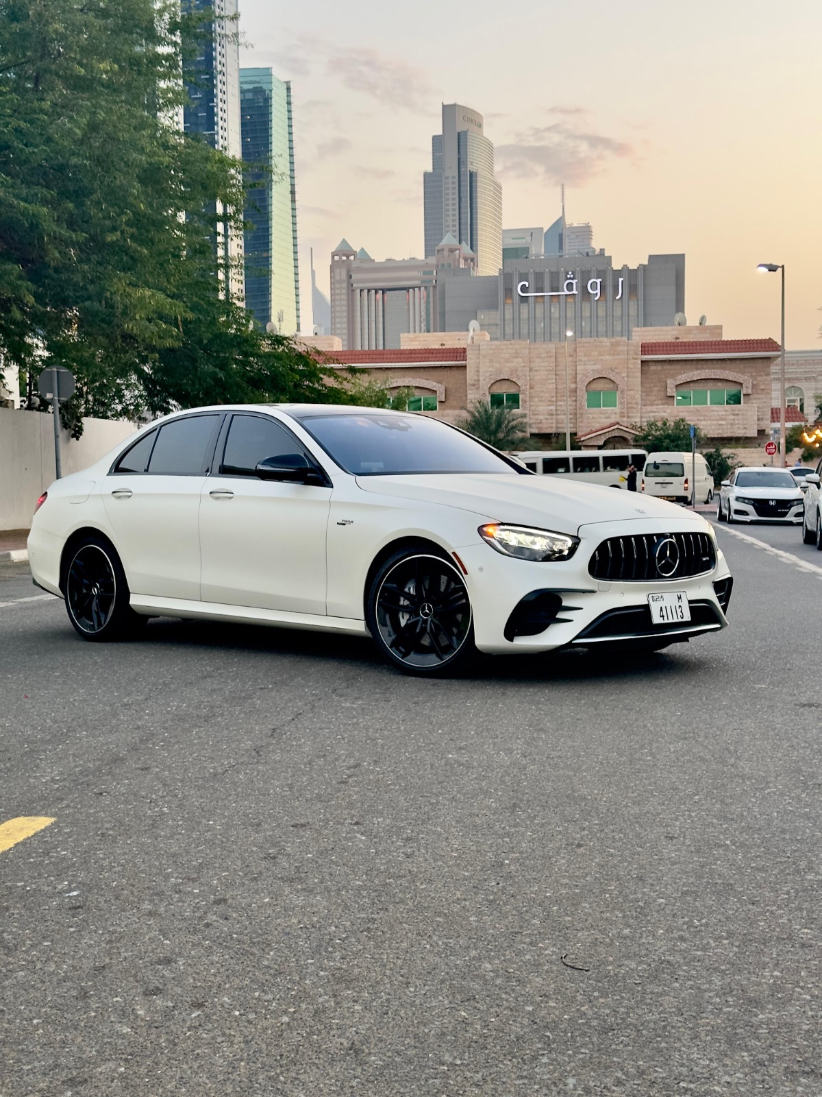Rent E-class WHITE 2022 with chauffeur in Dubai , UAE 