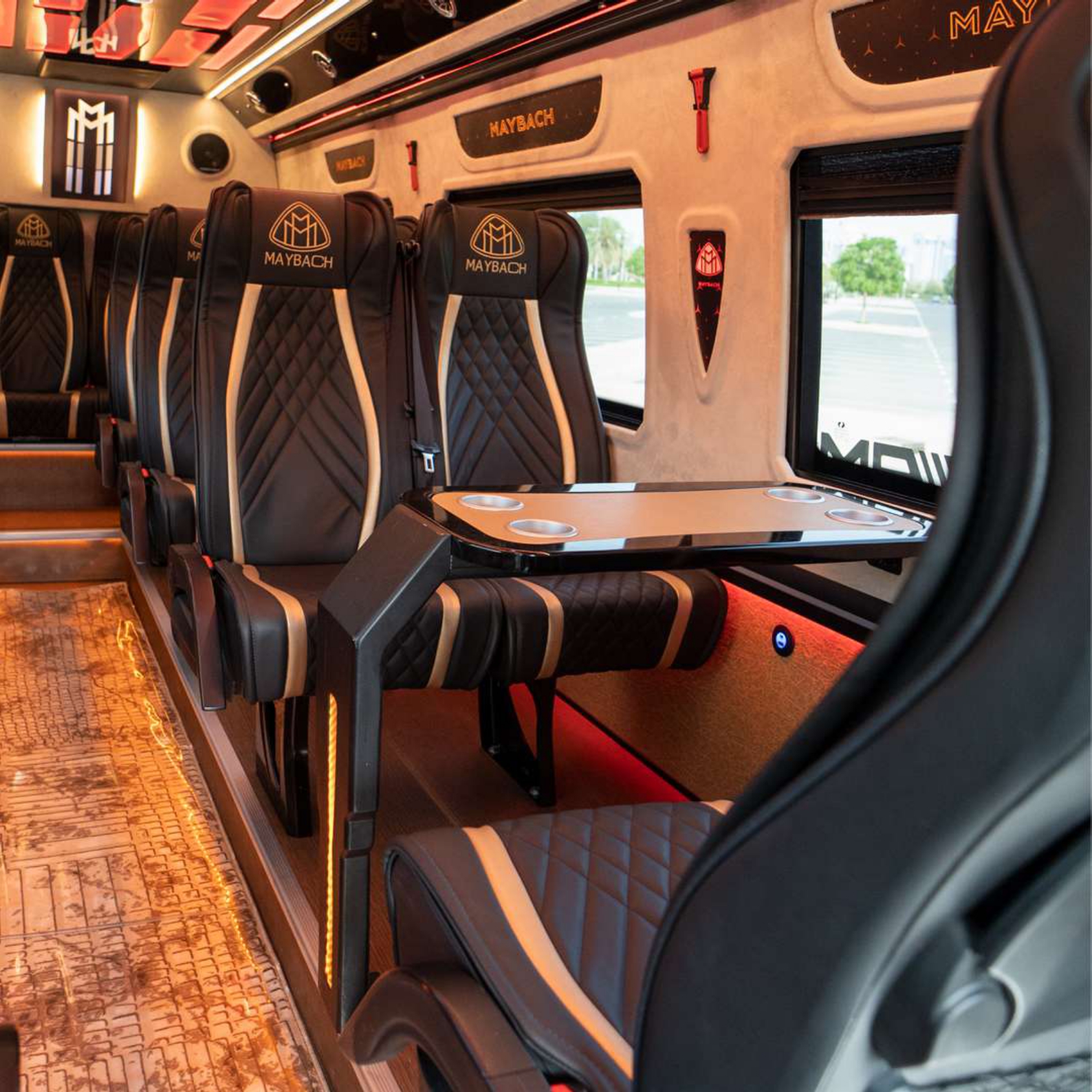 Rent Maybach Sprinter 16 Seater BLACK 2025 with chauffeur in Dubai , UAE 