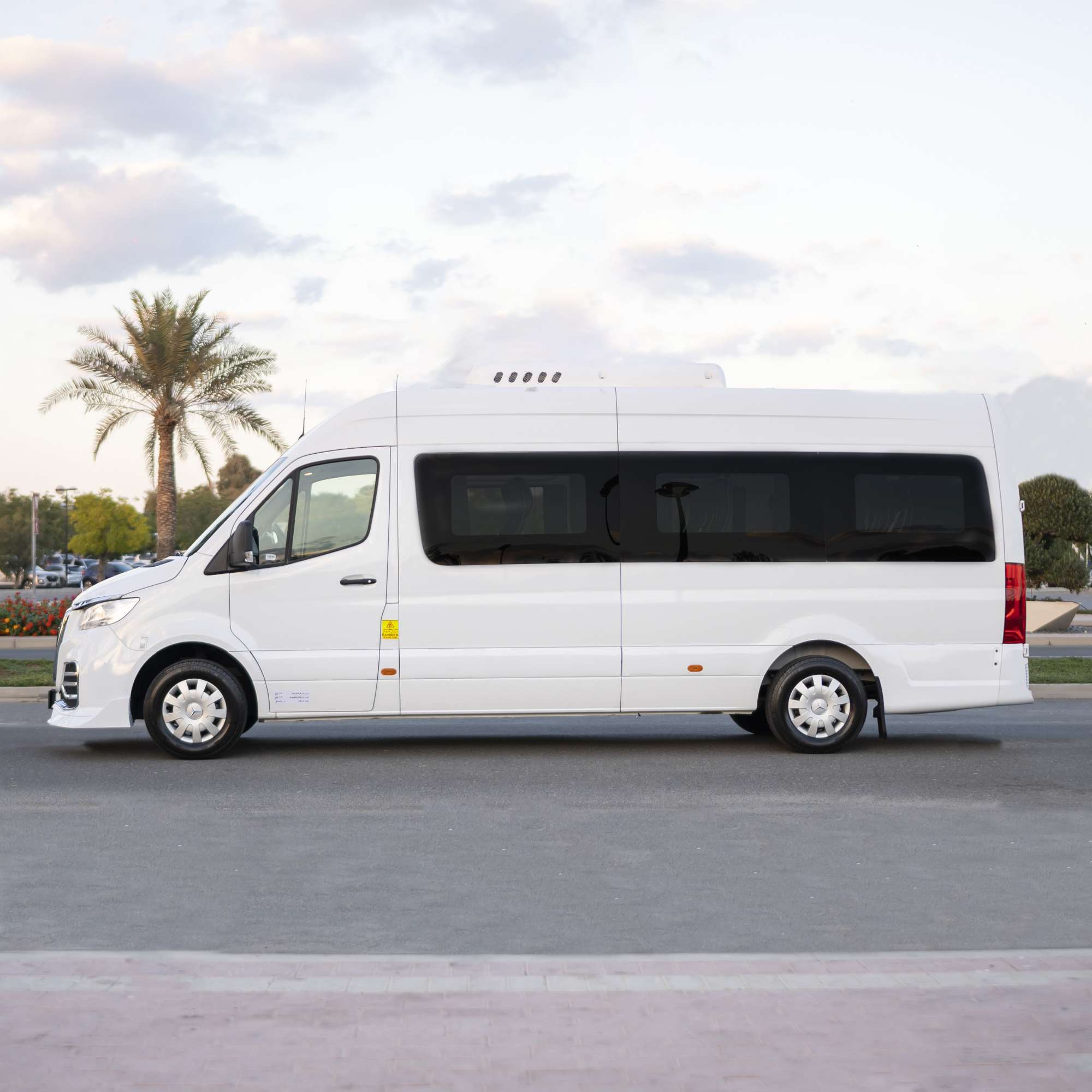 Rent Maybach Sprinter 14 Seater WHITE 2025 with chauffeur in Dubai , UAE 