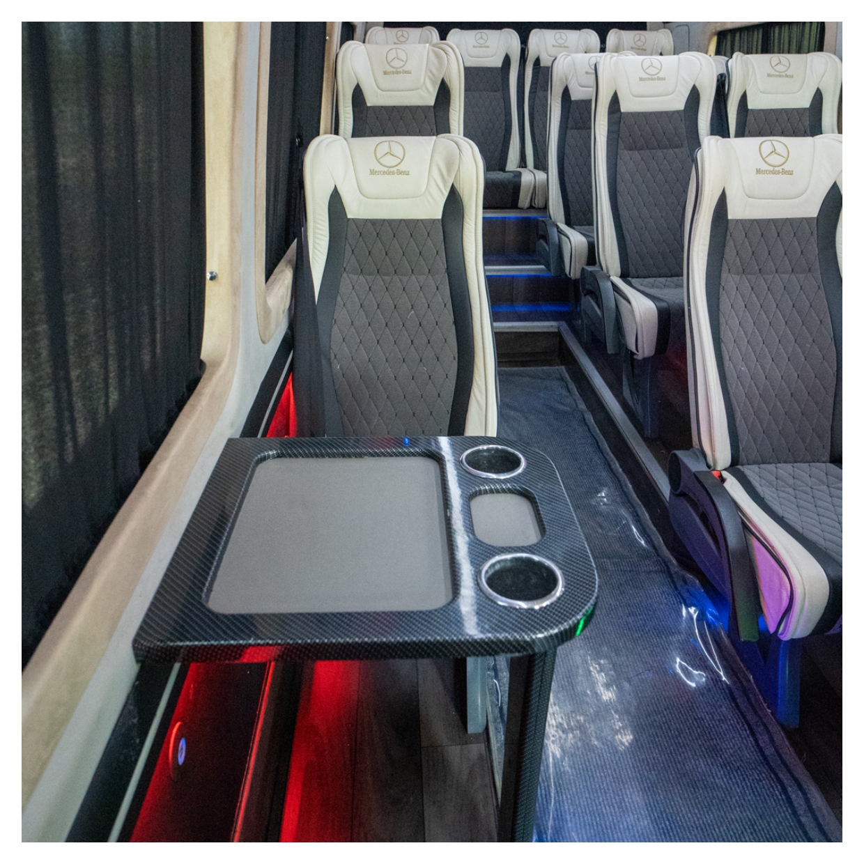 Rent VIP Sprinter 16 Seater BLACK 2025 with chauffeur in Dubai , UAE 