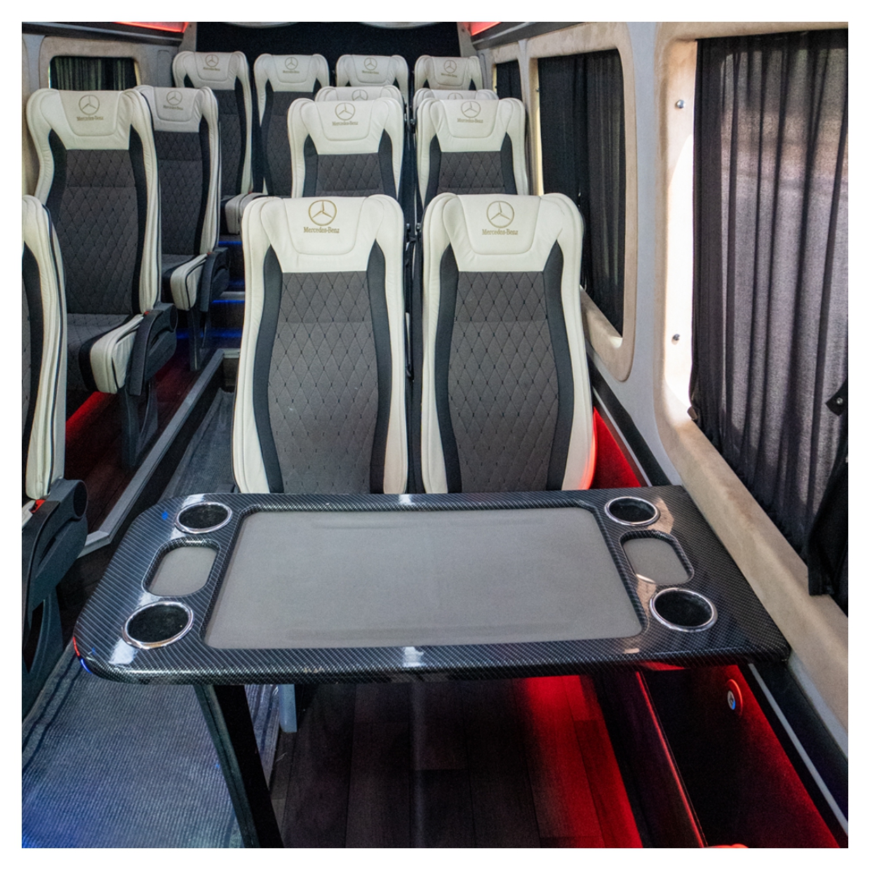 Rent VIP Sprinter 16 Seater BLACK 2025 with chauffeur in Dubai , UAE 