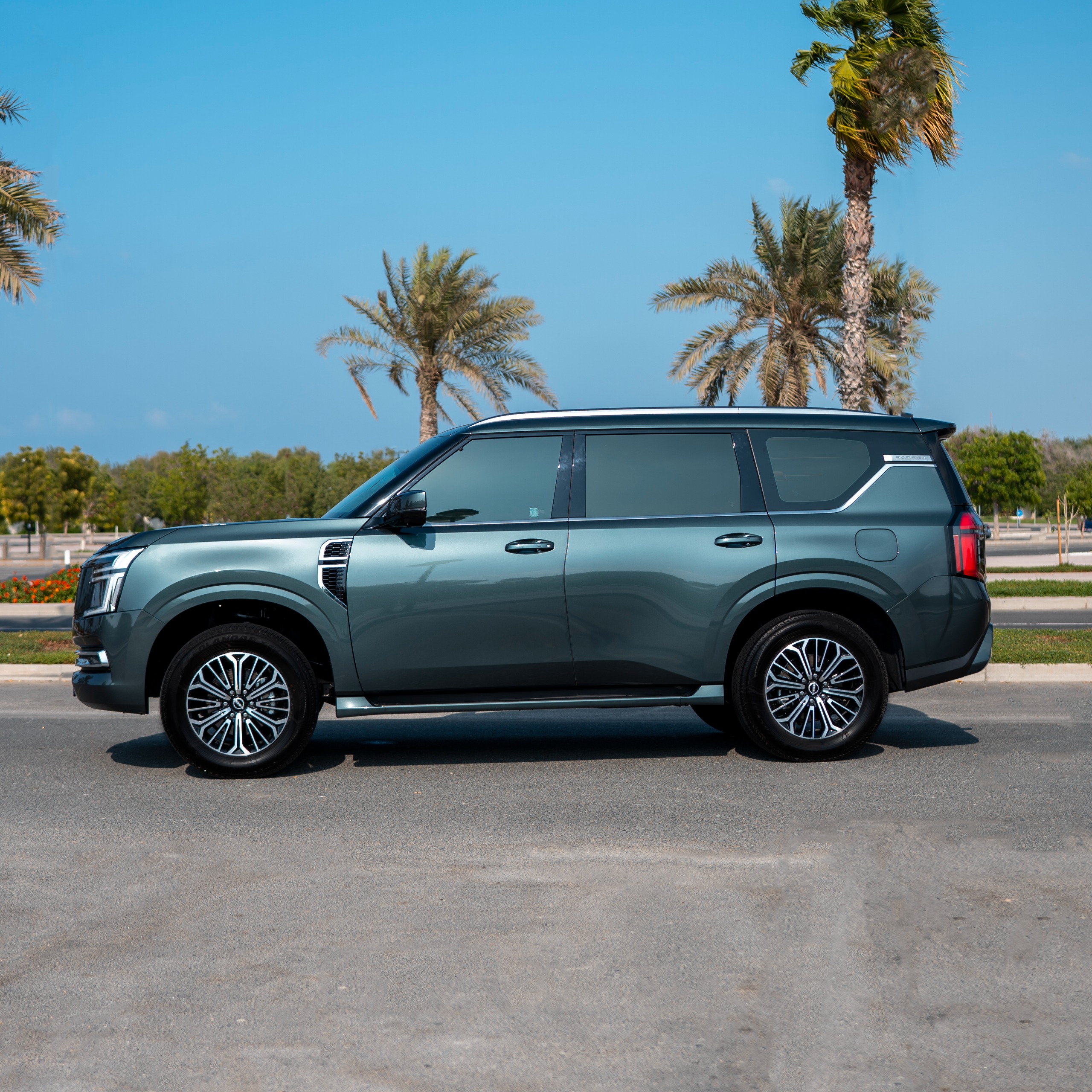 Rent Nissan Platinum GREEN 2026 in Dubai , UAE 